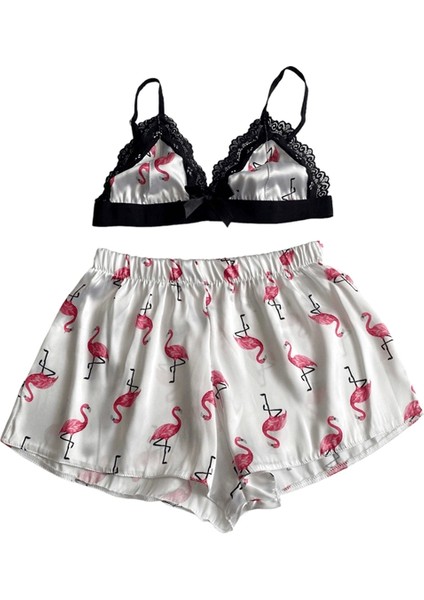 Flamingo Baskılı Şortlu Takım indirimleri