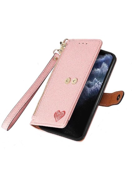 IPhone 11 Için Kılıf Pro Max Kordon Fermuar Cüzdan Aşk Deri Kılıf (Yurt Dışından)
