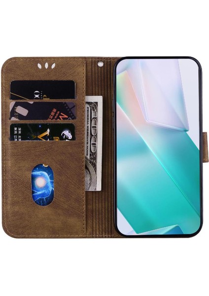 Xiaomi Poco M6 4g Için Kılıf Tutucu Kapak Kabartmalı Sevimli Kaplan Flip Folio (Yurt Dışından)