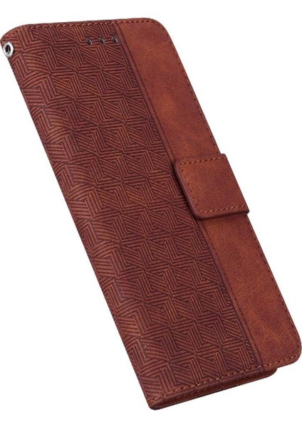 IPhone 16 Için Flip Case Pro Max Kickstand Özelliği Flip Folio Geometrik Pu (Yurt Dışından)