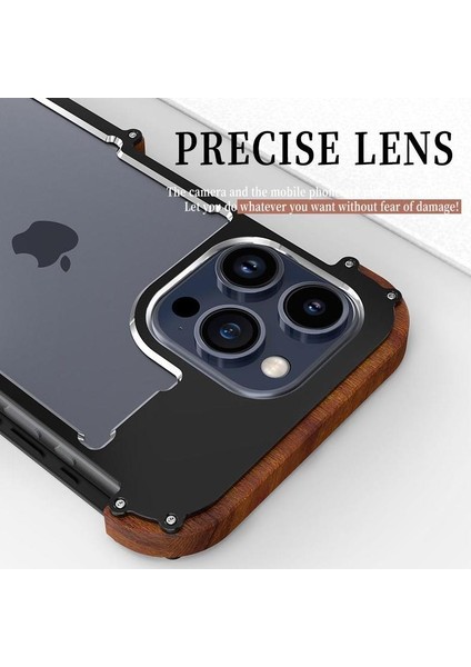 IPhone 15 Için Kılıf Artı, Damla Koruma Alüminyum Metal Ahşap Tampon Çerçeve (Yurt Dışından) indirimleri