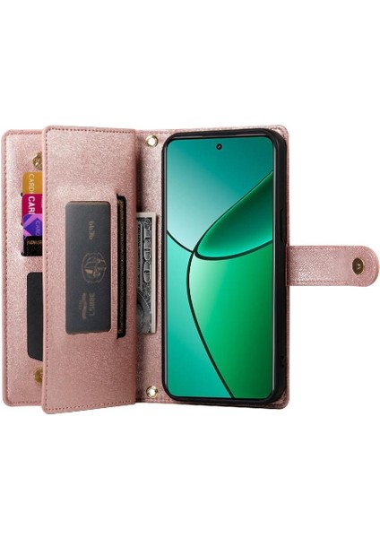 Realme 12 Artı Cüzdan Bölmesi Kickstand Için Flip Case Çok Fonksiyonlu (Yurt Dışından) indirimleri