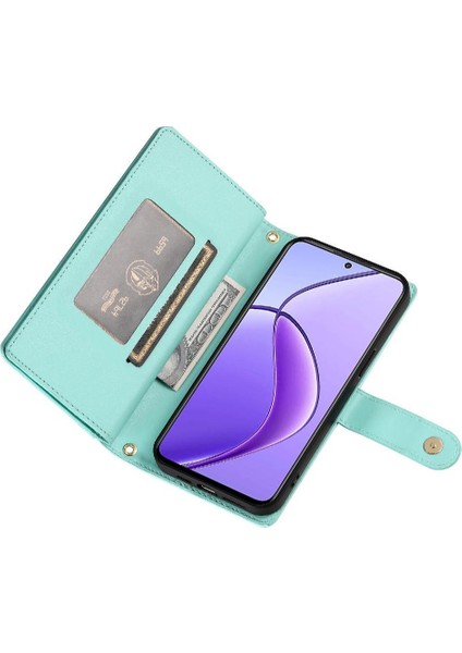 Realme 12 5g Bilek Kayışı Çok Fonksiyonlu Kart Yuvaları Cüzdan Için Flip Case (Yurt Dışından) indirimleri