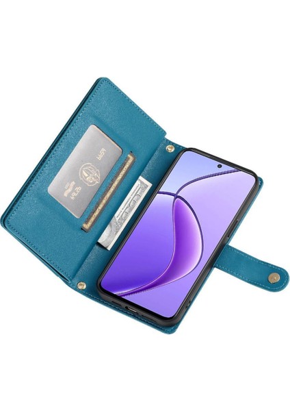 Realme 12 5g Bilek Kayışı Çok Fonksiyonlu Kart Yuvaları Cüzdan Için Flip Case (Yurt Dışından) indirimleri