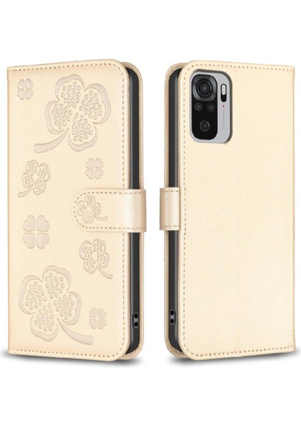 Xiaomi Redmi Not 10 Için Flip Case 4g Cüzdan Pu Deri Yonca Çiçek Kart (Yurt Dışından) indirimleri