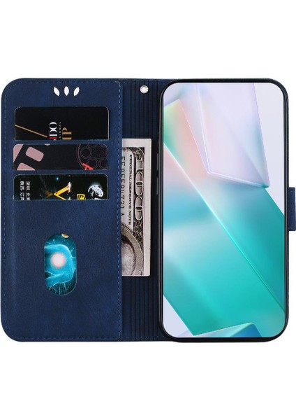 Infinix Not 40 4g Kabartmalı Sevimli Kaplan Cüzdan Kılıf Tutucu Kapak (Yurt Dışından)