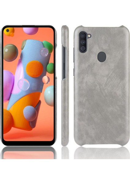 Samsung Galaxy A11 Lychee Desen Anti Scratch Koruyucu Için Retro Kılıf (Yurt Dışından)