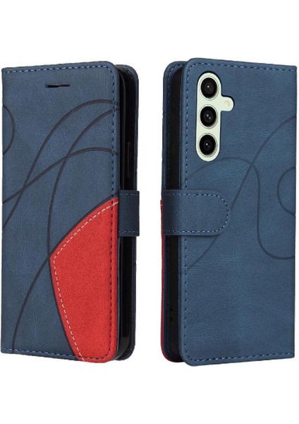 SZY Mall Samsung Galaxy S24 Fe Flip Için Flip Case Folio Kitap Dikiş Renk ile (Yurt Dışından)