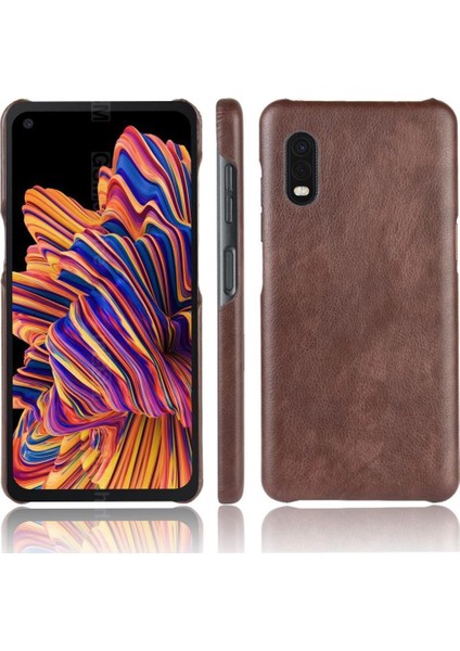 Samsung Galaxy Xcover Pro Anti Scratch Uyumluluk Lychee Için Retro Kılıf (Yurt Dışından)