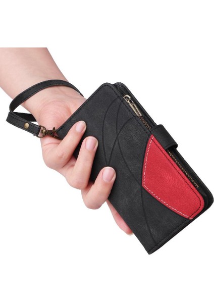 Oppo Oppo 12 Pro 5g Dokuz Kart Yuvaları Iki Renkli Dikiş Kickstand Için Kılıf (Yurt Dışından) fiyatları