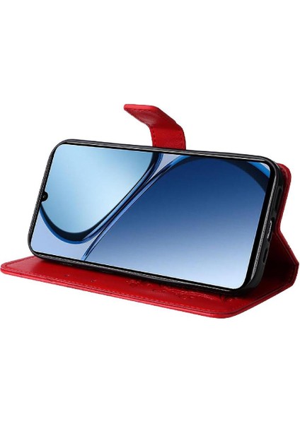 Kart ile Realme C61 Manyetik Kapak Darbeye Kapak Pu Deri Kılıf (Yurt Dışından) fiyatları