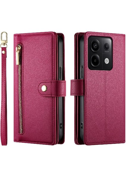 Xiaomi Redmi Not Için Flip Case 13 Pro 5g Cüzdan Bölmesi Bilek Kayışı (Yurt Dışından) modelleri