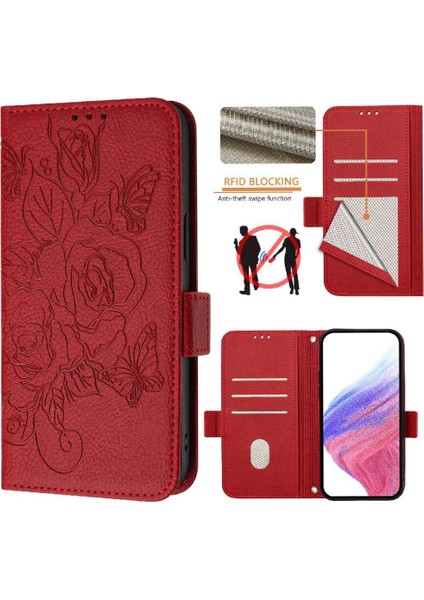 Kredi Kartı Yuvası Manyetik Cüzdan Pu Deri ile IPhone Se 4 2024 Için Kılıf (Yurt Dışından)
