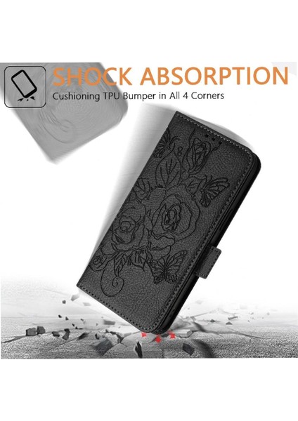 Kredi Kartı Yuvası ile IPhone 15 Pro Pu Deri Manyetik Cüzdan Kılıf (Yurt Dışından)