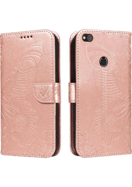 Kredi Kartı Yuvası ile Huawei P8 Lite Için Flip Case Yüksek Kalite Deri (Yurt Dışından)