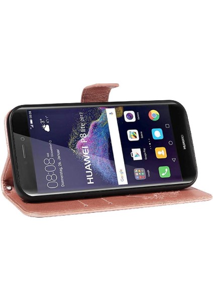 Kredi Kartı Yuvası ile Huawei P8 Lite Için Flip Case Yüksek Kalite Deri (Yurt Dışından)