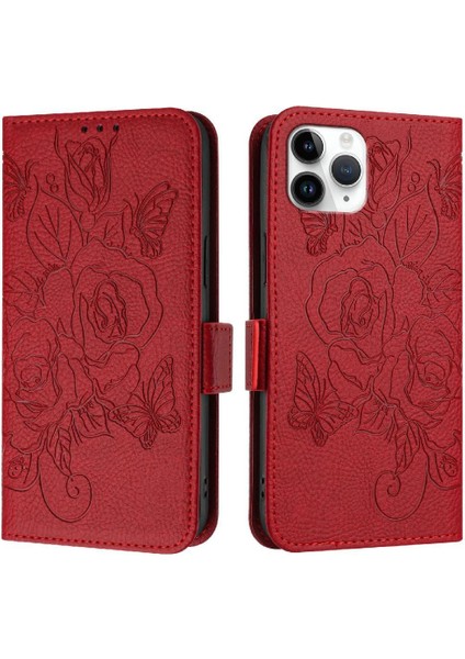 Kredi Kartı Yuvası ile IPhone 11 Pro Max Pu Deri Manyetik Cüzdan (Yurt Dışından)