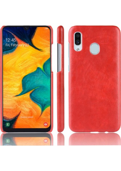 Retro Kılıf Samsung Galaxy A40 Lychee Desen Retro Anti Scratch Kapak (Yurt Dışından)