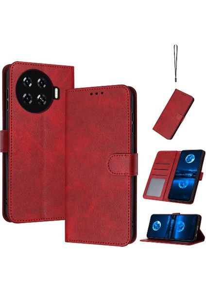 Tecno Spark Için Flip Case 20 Pro Artı Kart Yuvası ile 4g Pu Deri (Yurt Dışından)