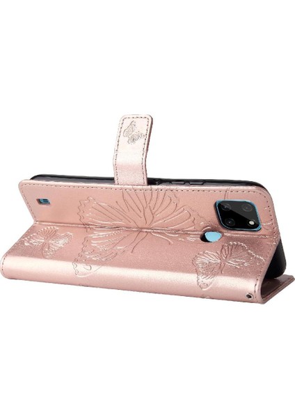 Kart Yuvası Standı ile Realme C21Y Flip Kickstand Pu Deri Için Flip Case (Yurt Dışından) modelleri