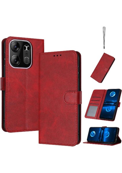 Tecno Spark Için Flip Case Kart Yuvası Kickstand Saf Renk Pu ile 2023 Gitmek (Yurt Dışından)