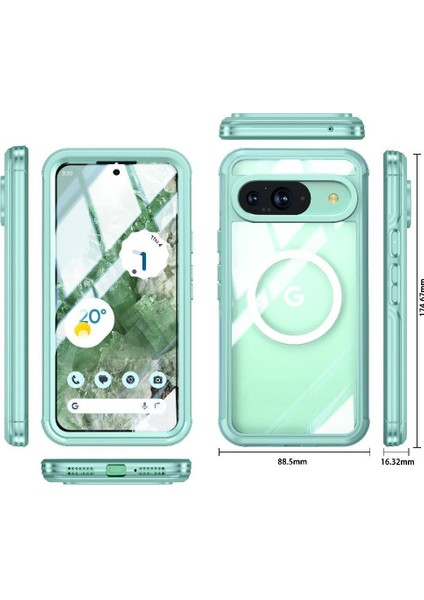 Google Pixel 9 Için Miracase Manyetik Kılıf Pet Koruyucu Film 360 Tüm ve (Yurt Dışından)