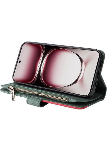 Oppo Oppo 12 Pro 5g Dokuz Kart Yuvaları Iki Renkli Dikiş Kickstand Için Kılıf (Yurt Dışından) fiyatları
