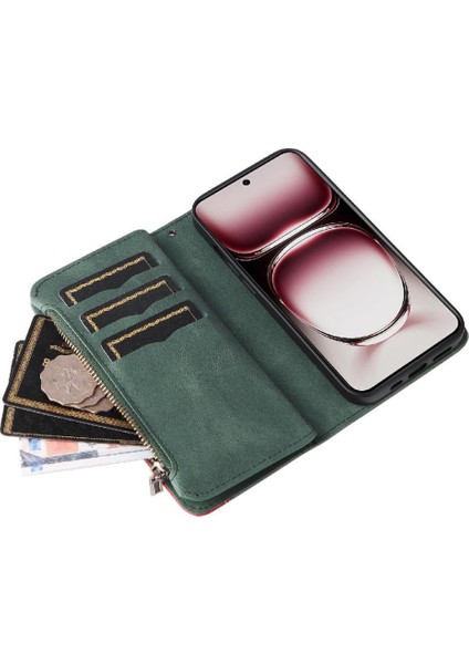 Oppo Oppo 12 Pro 5g Dokuz Kart Yuvaları Iki Renkli Dikiş Kickstand Için Kılıf (Yurt Dışından) modelleri