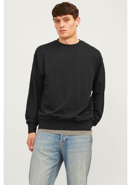 Jjecharge Sweat Crew Neck Siyah Erkek Sweatshirt