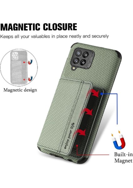 Samsung Galaxy Case 5g Manyetik Kart Tutucu Için Kılıf Rfıd Engelleme Standı (Yurt Dışından)