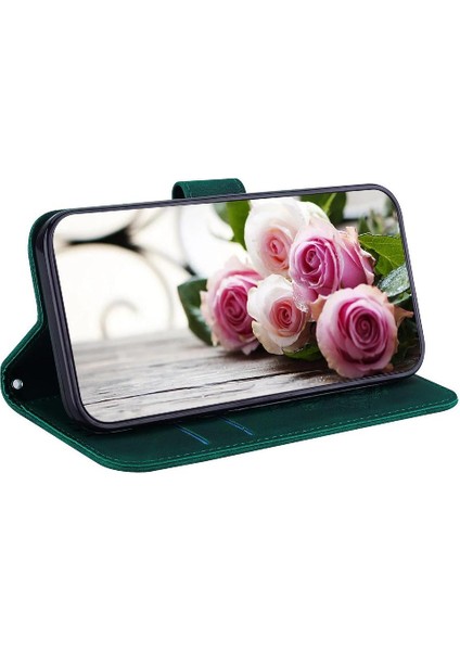 Realme C61 Kickstand Kabartma Gül Çiçekler Flip Pu Deri Kapak Için Kılıf (Yurt Dışından) modelleri