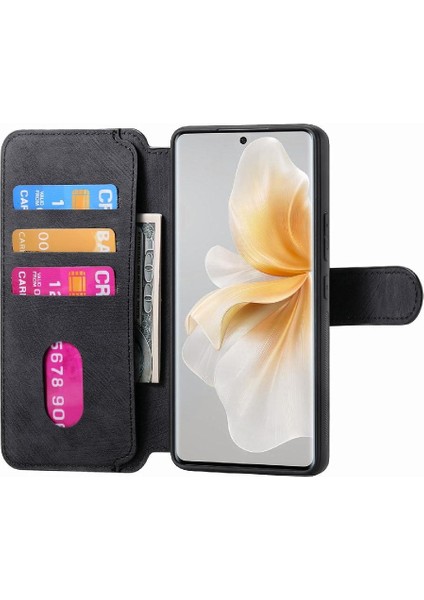 Vıvo V40 Lite Için Flip Case Retro Kart Standı Cüzdan Mıknatıs Koruyucu (Yurt Dışından)