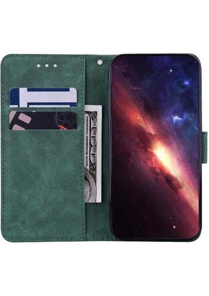 Xiaomi Poco F6 Pro Için Geometrik Kabartmalı Flip Case Folio Cüzdan Pu (Yurt Dışından)
