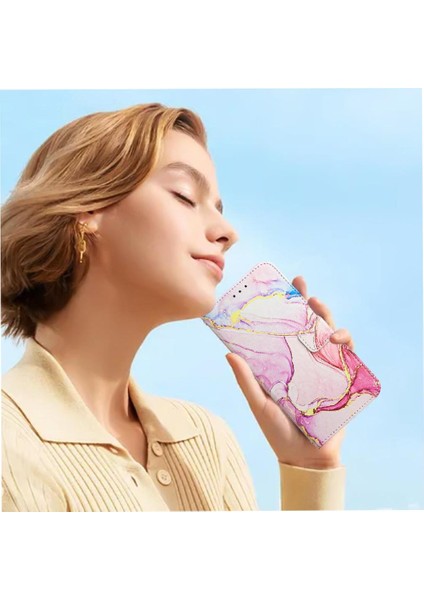 Huawei Y9 Başbakan 2019 Mermer Desen Cüzdan Pu Deri Kickstand (Yurt Dışından)