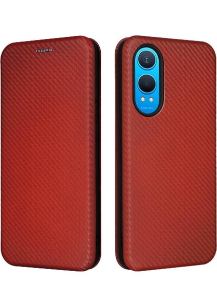 Oneplus Nord Ce4 Lite Kart Ekleme Manyetik Karbon Fiber Için Flip Case (Yurt Dışından)