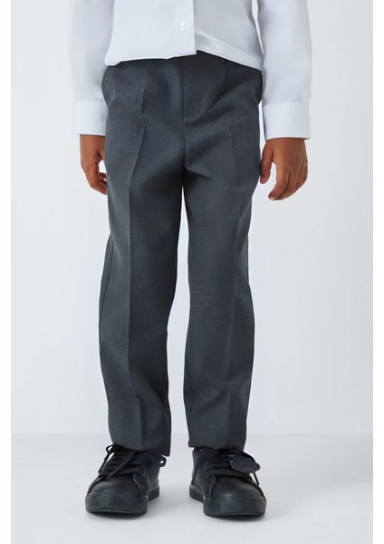 Erkek Dokuma Kumaş Yüksek Bel Regular Kalıp Çocuk Okul Pantolonu fiyatları