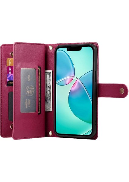 IPhone Se 2024 Cüzdan Bölmesi Bilek Kayışı Kickstand Kart Için Flip Case (Yurt Dışından) fırsatları