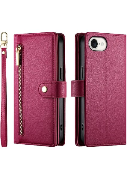 IPhone Se 2024 Cüzdan Bölmesi Bilek Kayışı Kickstand Kart Için Flip Case (Yurt Dışından) indirimleri