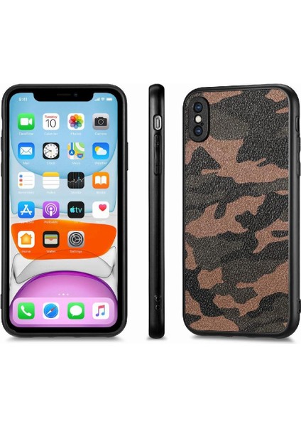 IPhone X/xs Hafif Camo Tasarım Anti Damla Kablosuz Şarj Için Kılıf (Yurt Dışından)