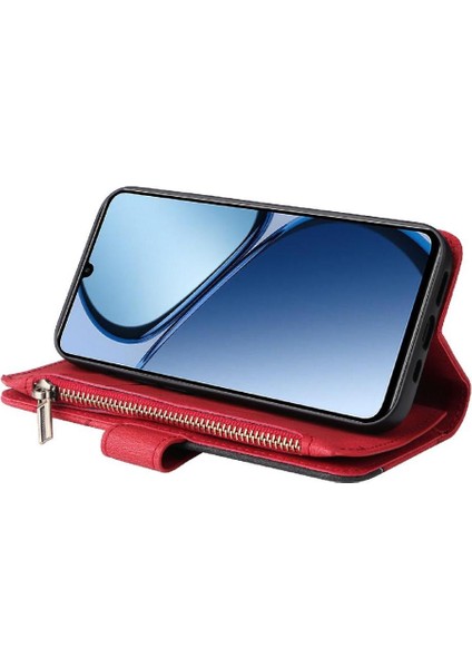 Realme C61 Fermuar Cüzdan Tarzı Kickstand Koruyucu Dokuz Kart (Yurt Dışından) fırsatları