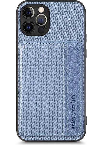 IPhone 12 Için Kılıf Pro Komple Kamera Güvenlik Manyetik Kart Tutucu Rfıd (Yurt Dışından)