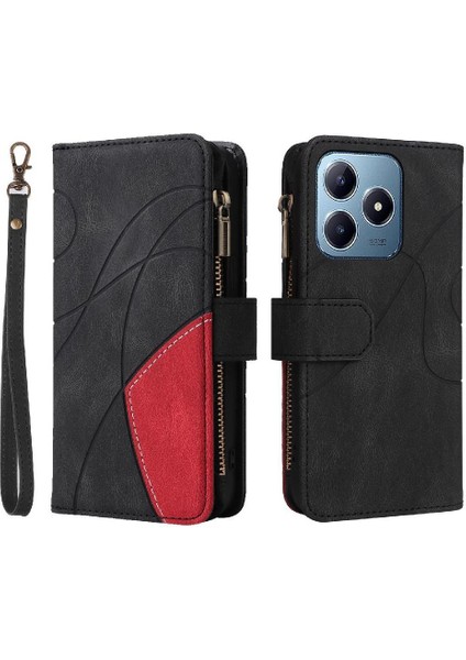 Realme C61 Fermuar Cüzdan Tarzı Kickstand Koruyucu Dokuz Kart (Yurt Dışından) modelleri