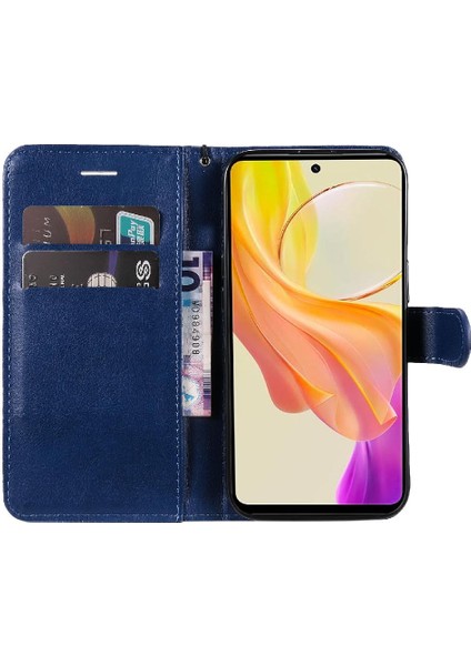 Vivo Y36 Için Flip Case 5G/Y78 5g Kart Yuvası ile Yüksek Kalite Deri Katı (Yurt Dışından)