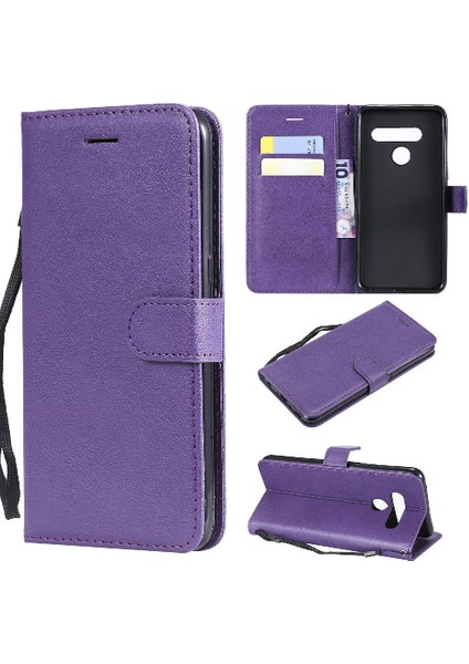 Lg V50 Klasik Düz Renk Iş Cüzdan Telefon Kılıfı Için Flip Case ile (Yurt Dışından)