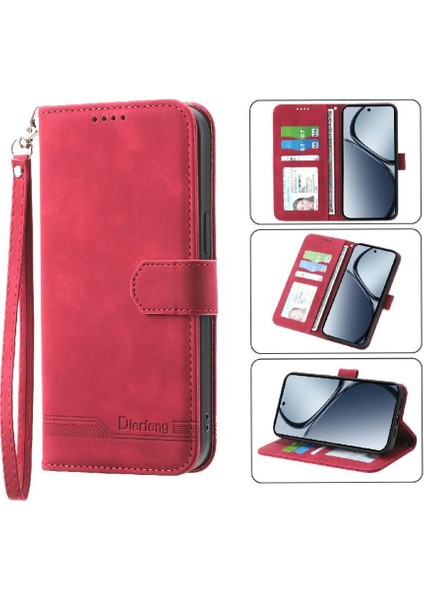Realme C65 Manyetik Kapatma Nakit Cep Bileklik Kartı Için Flip Case (Yurt Dışından)