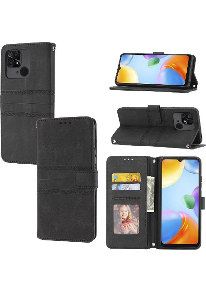 Xiaomi Redmi 12C/11A 4g Manyetik Kapatma Pu Deri Cüzdan Için Flip Case (Yurt Dışından)