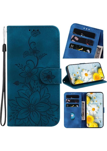 Oneplus Ace 3 Pro Için Flip Case Cüzdan Manyetik Kabartmalı Zambak Kickstand (Yurt Dışından)