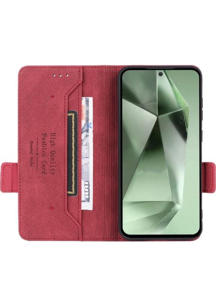Samsung Galaxy S24 Fe Kapak Için Flip Case Kart Tutucu Kickstand ile (Yurt Dışından)