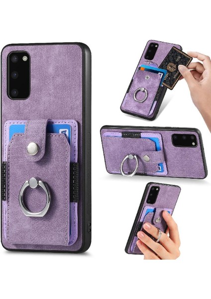 Samsung Galaxy S20 Crad Yuvası Manyetik Araç Montaj Standı Halka Tutucu (Yurt Dışından)