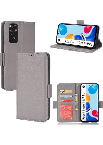 Xiaomi Redmi Için Not 11 4g Cüzdan Pu Deri Kart Yuvaları Tutucu Yan (Yurt Dışından)